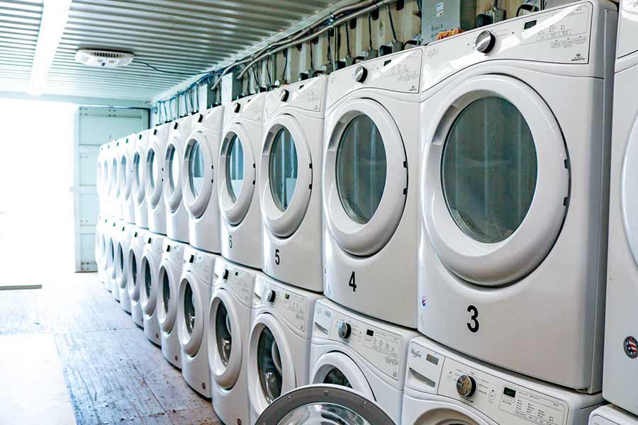 Laundry setup for temporary operations