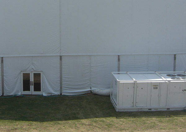 HVAC systems for large-scale tent structures