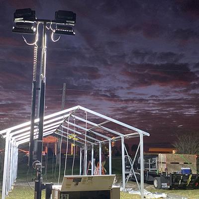 Emergency lighting systems for basecamp operations