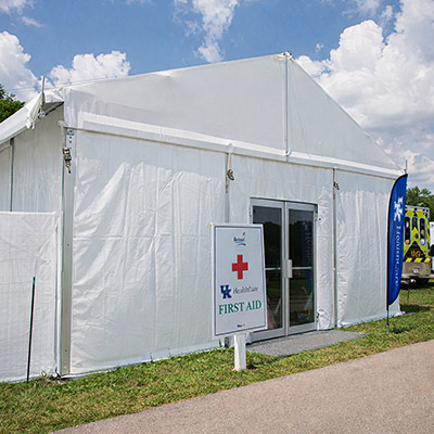 Mobile field hospital tent