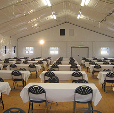 Mess hall and dining tent setup